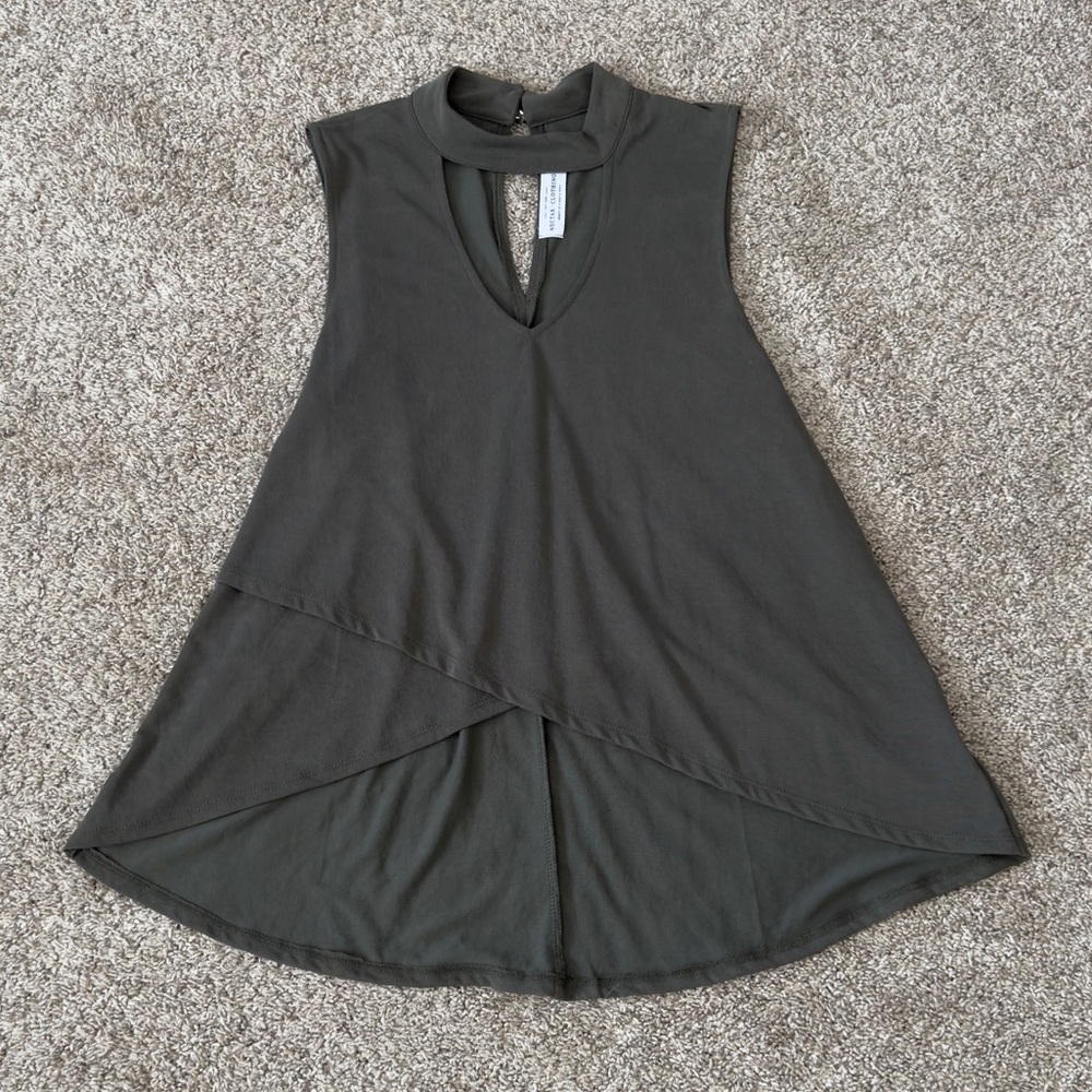 Nectar Clothing women’s green blouse tank shirt top size Small